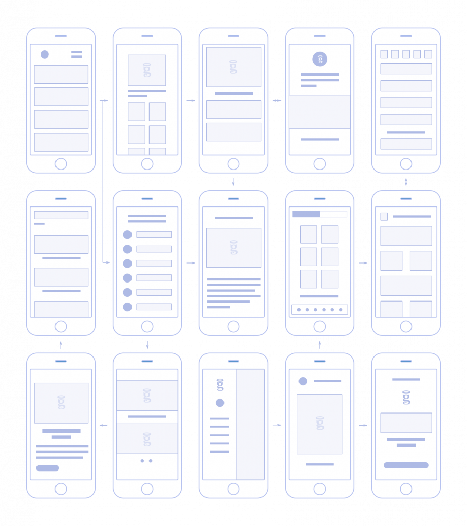 mobile UI UX scheme